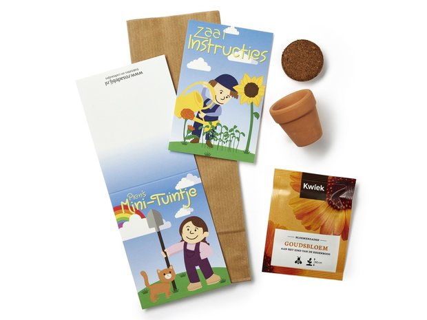 Mini tuintje - Pien - kindertraktatie - overzicht