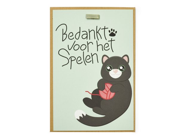 Schilderij maken -  Bedankt voor het spelen - kindertraktatie - voorkant