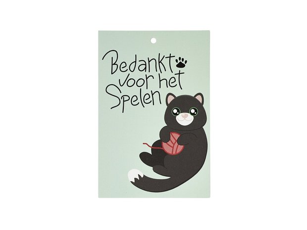 Schilderij maken - bedankt voor het spelen - kindertraktatie - kaartje voorkant