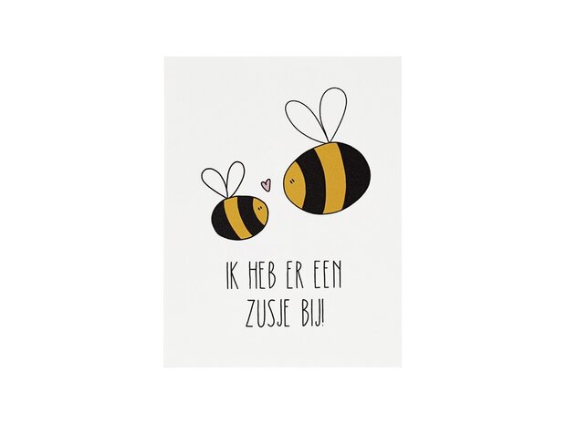 Ik heb er een zusje bij! -- kindertraktatie - kaartje voorkant