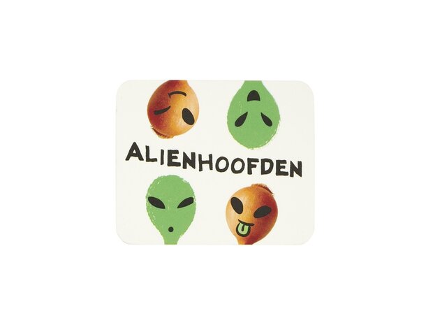 Wilde tulpen in organdi zakje -  Alienhoofden - kindertraktatie - label - voorkant
