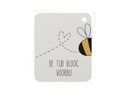 Label - De tijd vloog voorBIJ - 50x60 mm Label - De tijd vloog voorBIJ - 50x60 mm