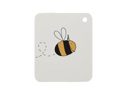 Label - Bij met feesthoed - 50x60 mm Label - Bij met feesthoed - 50x60 mm