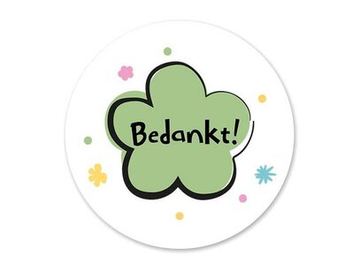 Stickervel - Bedankt! - 24 stuks Stickervel - Bedankt! - 24 stuks