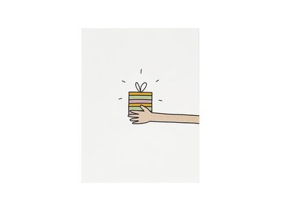 Kaartje - Cadeautje geven - 80x105 mm Kaartje - Cadeautje geven - 80x105 mm