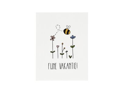 Kaartje - Fijne vakantie! - 80x105 mm Kaartje - Fijne vakantie! - 80x105 mm