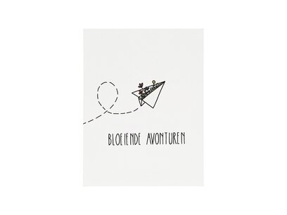 Kaartje - Bloeiende avonturen - 80x105 mm Kaartje - Bloeiende avonturen - 80x105 mm
