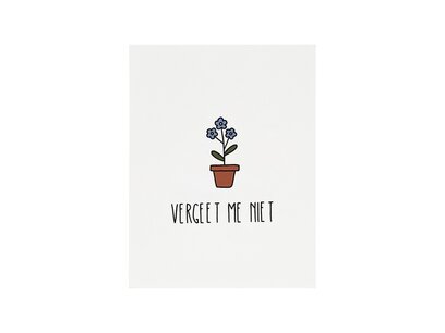 Kaartje - Vergeet me niet - 80x105 mm Kaartje - Vergeet me niet - 80x105 mm