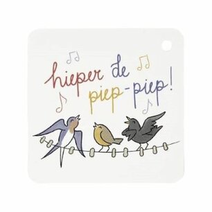 Label - Hieperdepiep-piep - 60x60 mm Label - Hieperdepiep-piep - 60x60 mm