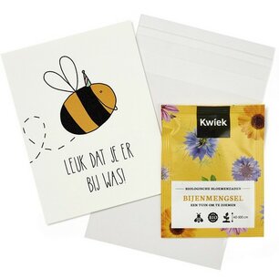 Leuk dat je er bij was! - Traktatie zaden in bioplastic zakje Leuk dat je er bij was! - Traktatie zaden in bioplastic zakje