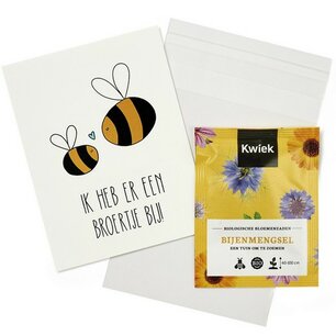 Ik heb er een broertje bij - Traktatie zaden in bioplastic zakje Ik heb er een broertje bij - Traktatie zaden in bioplastic zakje