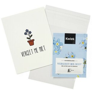 Vergeet me niet - Traktatie zaden in bioplastic zakje Vergeet me niet - Traktatie zaden in bioplastic zakje