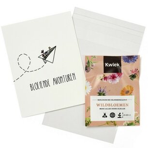 Bloeiende avonturen - Traktatie zaden in bioplastic zakje Bloeiende avonturen - Traktatie zaden in bioplastic zakje