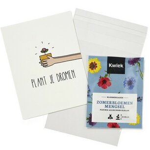 Plant je dromen - Traktatie zaden in bioplastic zakje Plant je dromen - Traktatie zaden in bioplastic zakje