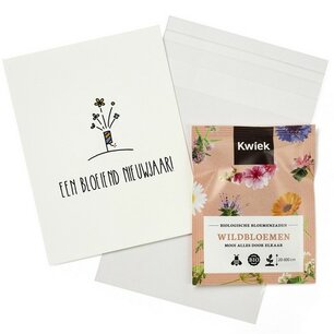 Een bloeiend nieuwjaar - Traktatie zaden in bioplastic zakje Een bloeiend nieuwjaar - Traktatie zaden in bioplastic zakje