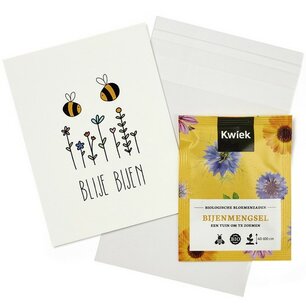 Blije bijen - Traktatie zaden in bioplastic zakje Blije bijen - Traktatie zaden in bioplastic zakje